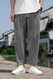 风直播品质男士夏季中式潮牌冰丝薄款休闲大码裤子M813-P65，男装休闲裤，四季星座220-1