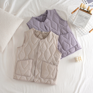 冬季防寒棉马甲内胆女加绒加厚背心宽松显瘦大码学生贴身内穿坎肩