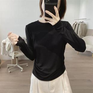 超舒适 纯色内搭长袖 天丝羊毛长袖 百搭神器 T恤女 打底衫 现货