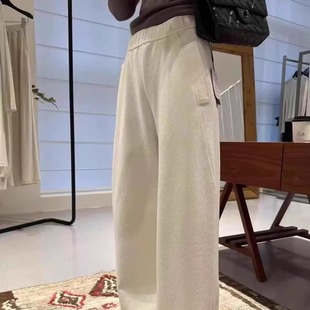特价120!no退no换!窄版直筒裤 肌理感羊毛休闲裤女百搭阔腿长裤