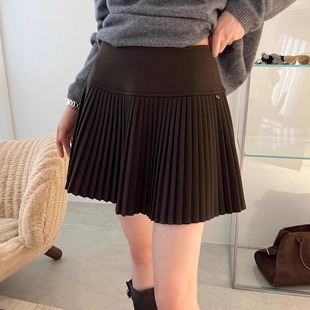 高腰半身裙A字裙女裙裤 自留款 超显瘦百褶短裙 秋冬新款 显腿长