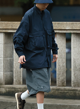 PINSKTBS 21SS春秋款流行CityBoy风格SOLOTEX宽松休闲长袖衬衫男