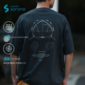 PINSKTBS「印花T」2025新款 休闲宽松圆领凉感露营印花短袖 T恤男