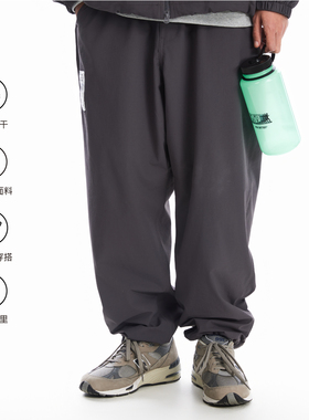 PINSKTBS 春秋日系复古宽松休闲户外耐磨纯色舒适SPORTS套装长裤