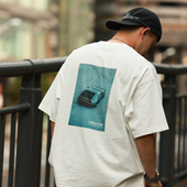 日系复古休闲百搭赛车主题印花T恤短袖 PINSKTBS 24SS夏季 上衣男