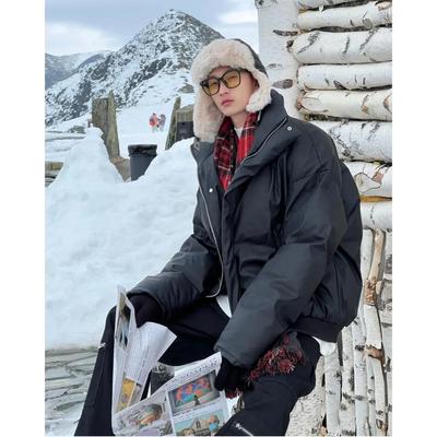 抖音爆款PU皮棉衣皮棉袄