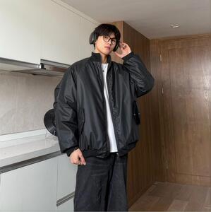 美式冬季保暖皮棉服潮宽松情侣立领加厚廓形机车外套cleanfit棉衣