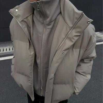 抖音爆款！假两件棉服外套