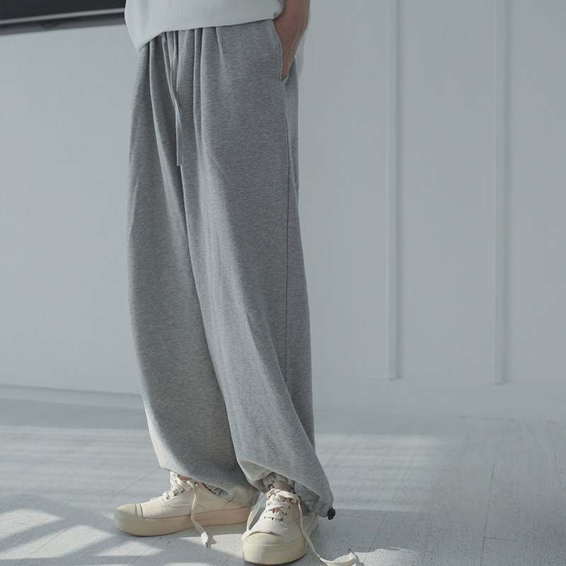 衣疫 2色.舒服柔软的垂感褶皱大裤子 纯棉超宽松灯笼裤休闲裤