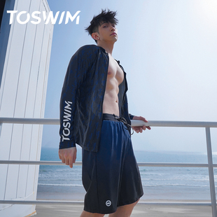 海边度假冲浪服运动健身2025新款 防晒时尚 分体泳衣长袖 toswim男士