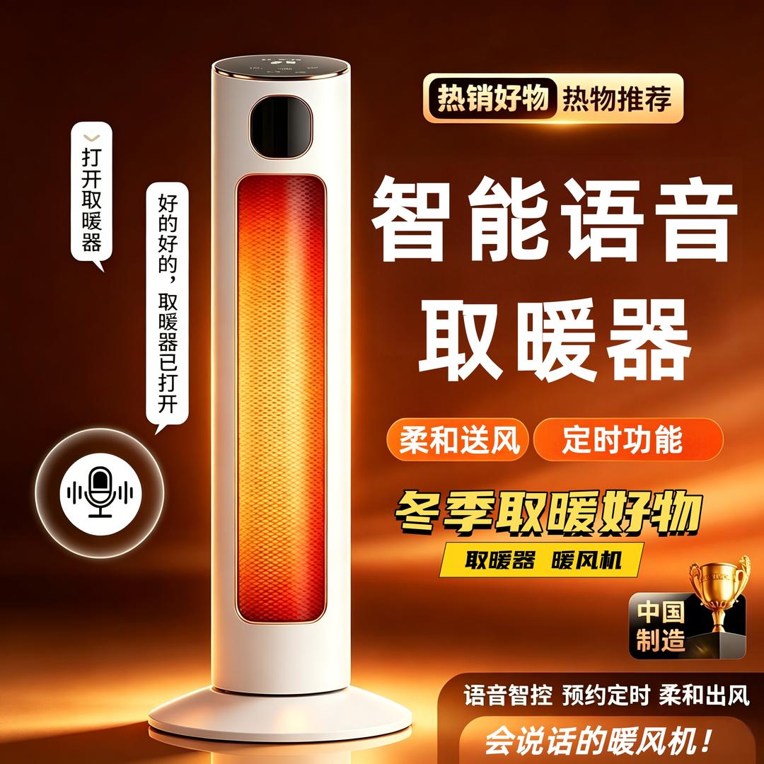 新款石墨烯速热省电暖风机第一名