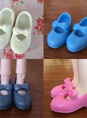 BJD娃鞋 licca/blythe/azone/电器街/巴芘可穿 蝴蝶结公主鞋玩具