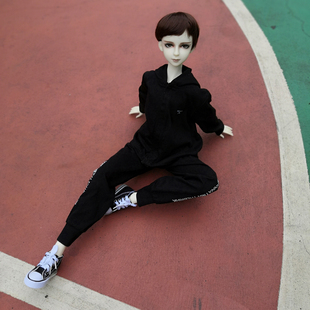 凡间精灵3分MJD娃衣三件套人偶裤子卫衣 bjd男娃休闲衣服运动套装