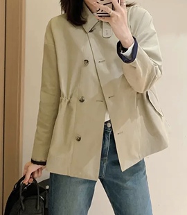 2026春秋新款女士短款风衣外套女款休闲通勤显瘦百搭上衣