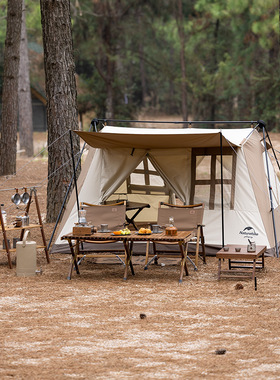 Naturehike挪客棉布屋脊自动帐篷户外露营野营折叠小屋帐速开帐篷