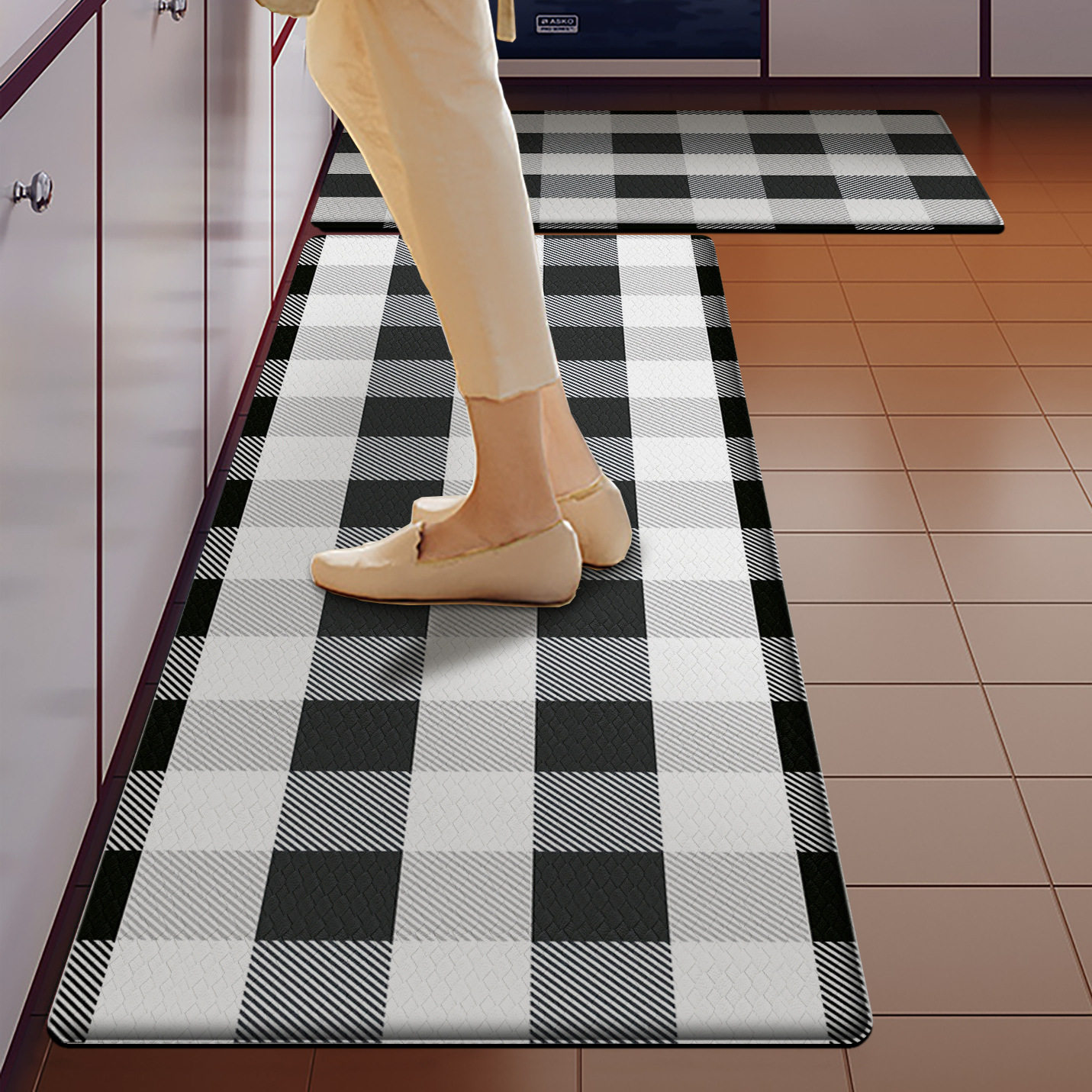 厨房地垫亚马逊简约热销防疲劳厨房垫PVC皮革防水防油易打理脚垫,女士内衣/男士内衣/家居服,晨袍,淘宝优惠券,粉丝福利购,淘宝优惠卷