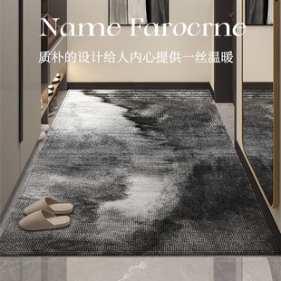 进门门口轻奢美式 复古脚垫入户门地垫可裁剪高级感耐脏免洗玄关