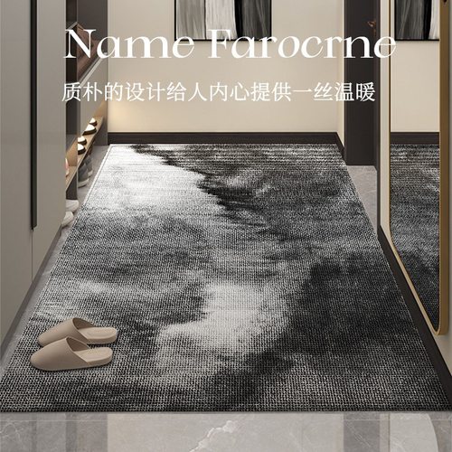 进门门口轻奢美式复古脚垫入户门地垫可裁剪高级感耐脏免洗玄关