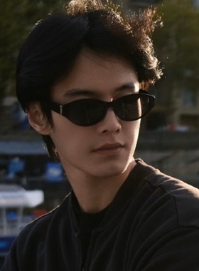 复古猫眼痞帅度假偏光黑色墨镜男