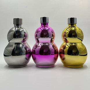 跨境创意电镀葫芦杯304不锈钢双层真空保温杯家用便携酒壶