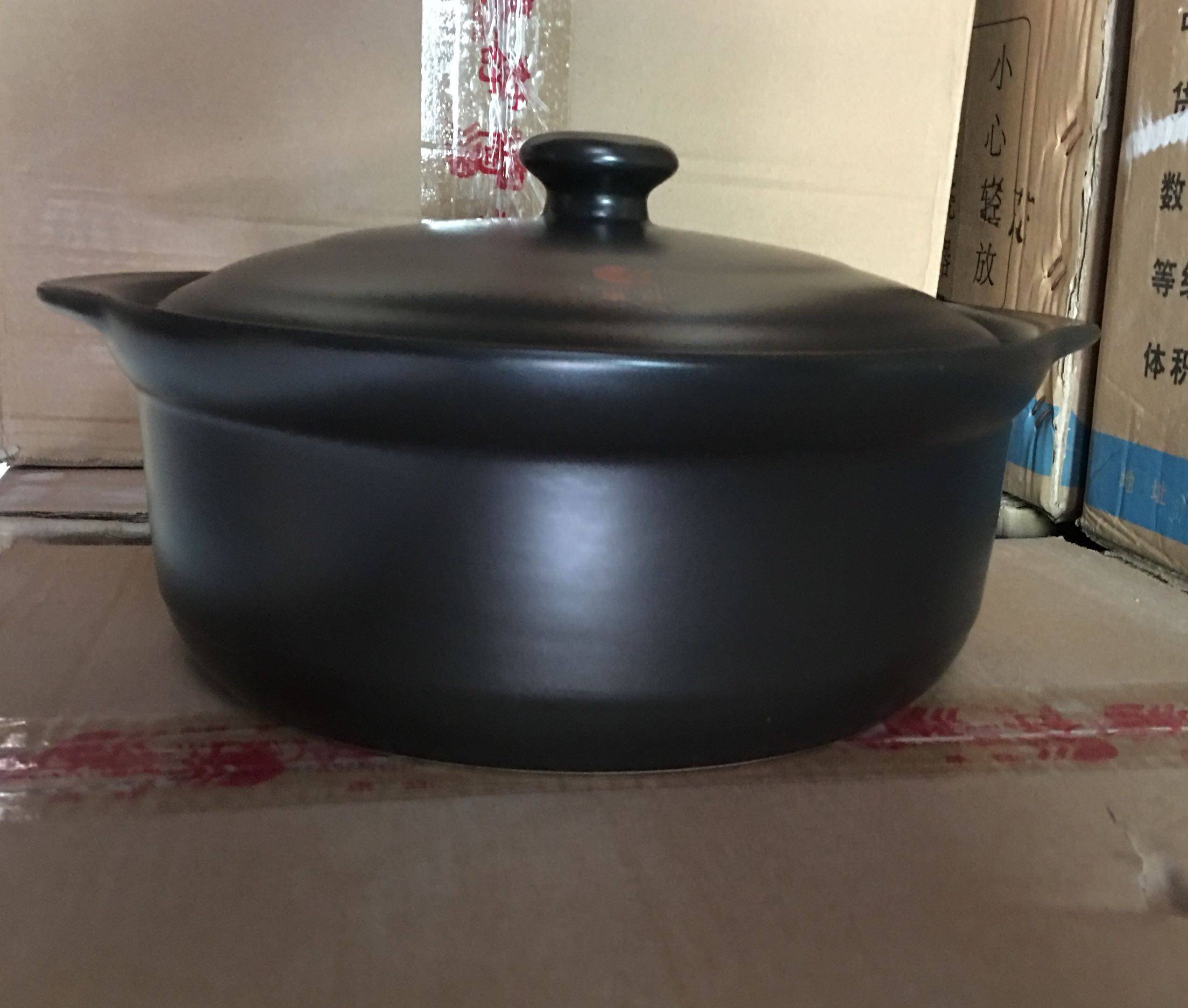 康舒砂锅大号 康舒33号陶瓷砂锅煲 d2811 容量4200ml黑白色大砂锅