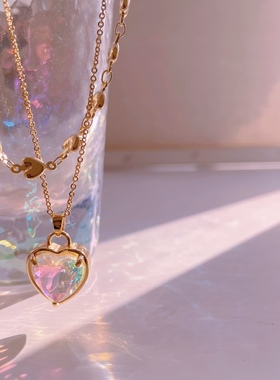 少女心锆石MISSU爱心项链