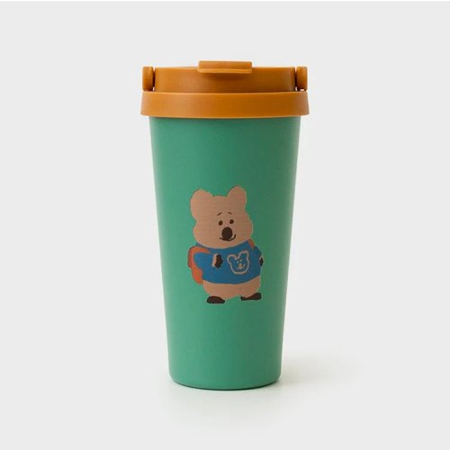 韩国代Dinotaeng柿子椒熊水杯可爱奶茶杯日用品周边杯子quokka