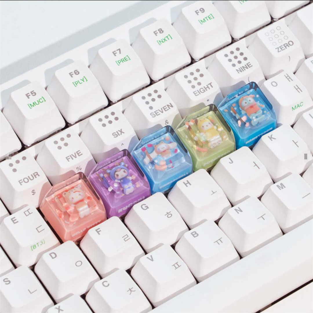 韩国代Sanrio三丽鸥树脂键帽 库洛米HelloKitty机械键盘装饰键帽