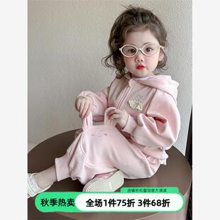 2025新款 套装 小宝儿兔耳卫衣两件 女孩春秋季 Annakids韩国潮牌童装