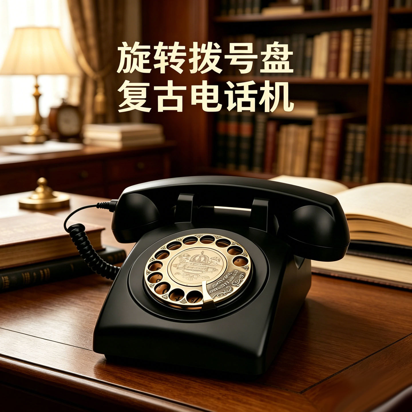 复古座机创意仿古老式旋转拨号盘家用酒店办公有线来电显示电话机