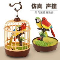 Акустические датчики игрушки Parrot назовут пение Bird Cage Детская электрическая птица детская сеть Red Vibrato