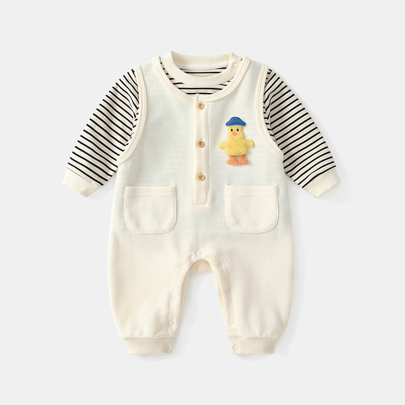 春秋季婴儿卫衣连体衣两件套装