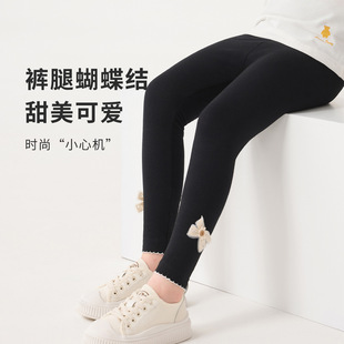 精典泰迪女童小童打底裤紧身裤春秋款2025新款儿童洋气时髦童裤子