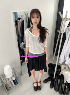 eihey诶嘿早秋防晒罩衫中长袖T恤宽松休闲显瘦纯色薄透叠穿上衣女