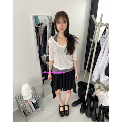 eihey诶嘿早秋防晒罩衫中长袖T恤宽松休闲显瘦纯色薄透叠穿上衣女