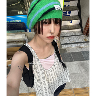 雪纺背心 罩衫 内搭纯色吊带背心两件 碎花防晒衫 eihey诶嘿叠穿薄款