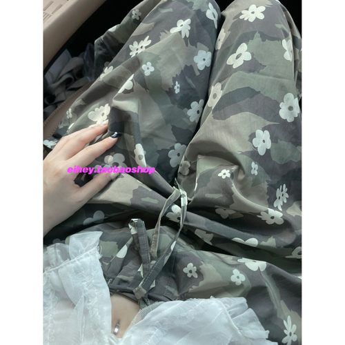 eihey诶嘿秋季复古美式小众时髦休闲裤碎花工装裤潮流休闲裤长裤