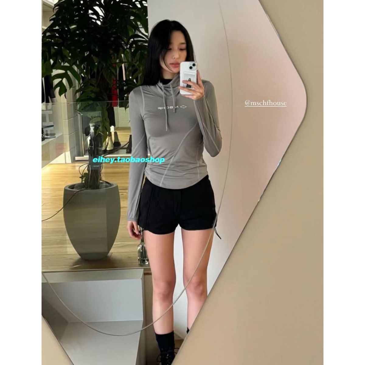 eihey诶嘿早春薄款半高领长袖