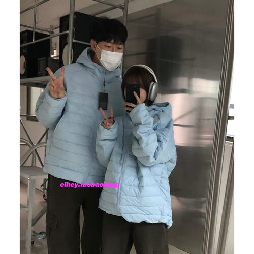 eihey诶嘿美式高级排骨棉服宽松轻薄保暖显瘦连帽上衣面包服外套