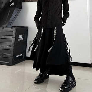 男女汉服刺绣飘带马面裙潮 裙裤 牧羊帅中式 国风复古双层发型师长款