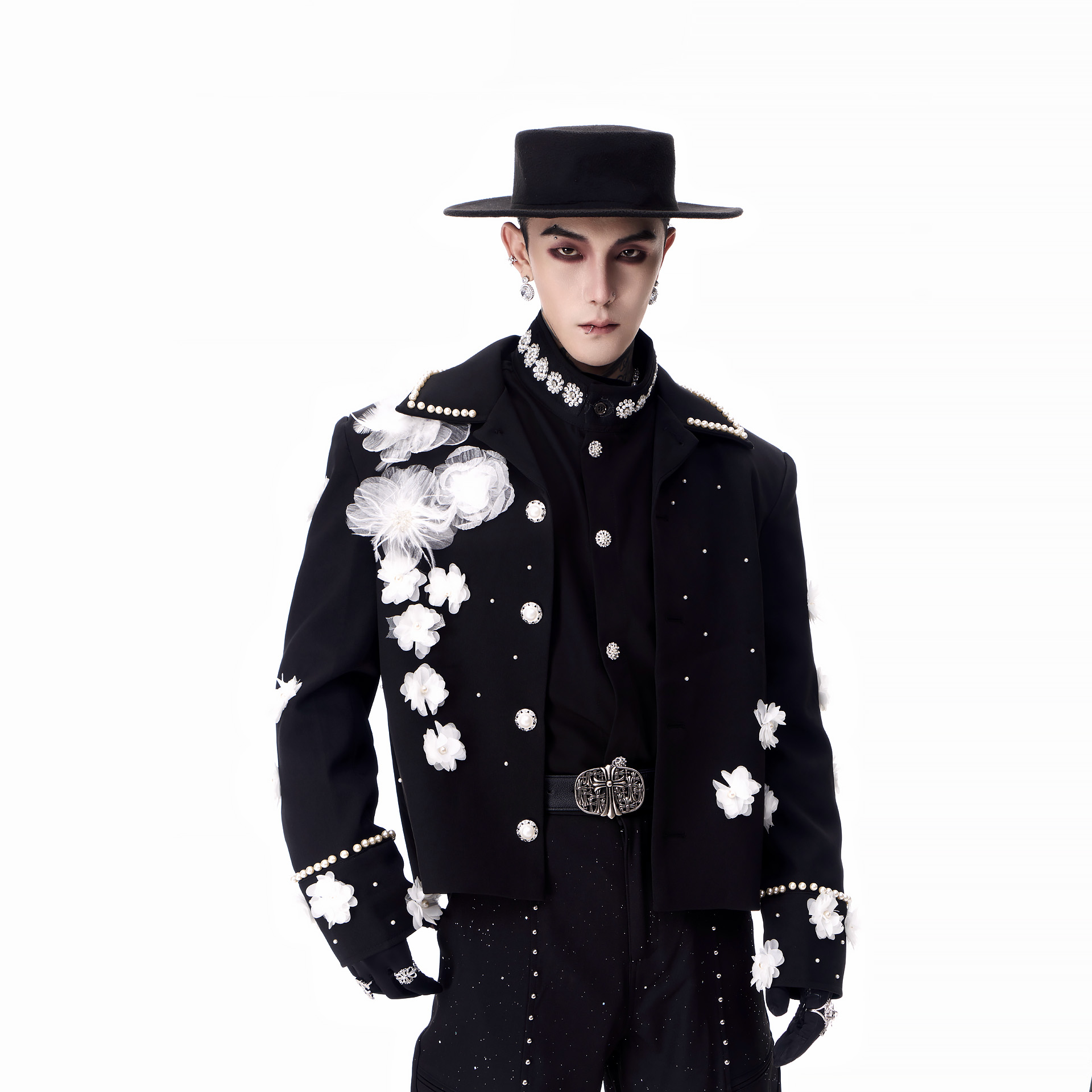 牧羊帅高级感秀场立体花朵夹克