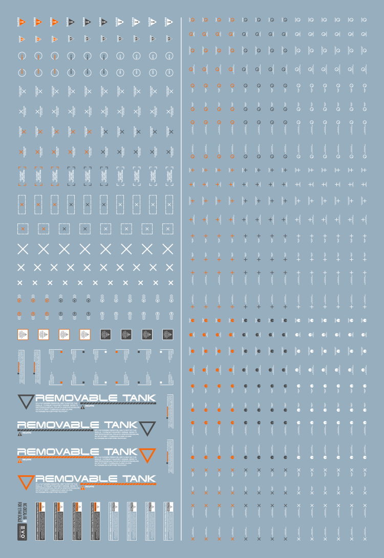EVO  HIQ款 RG 1/144 高达模型 通用系 警告水贴 高精度 现货包邮