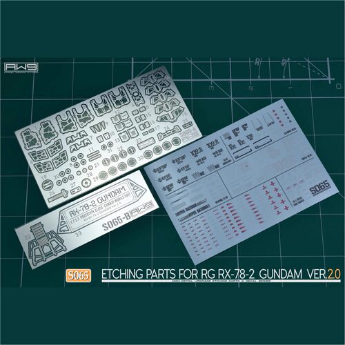 S65 万代 RG2.0 RX-78-2 GUNDAM高达元祖RGU 水贴蚀刻片(带背胶)