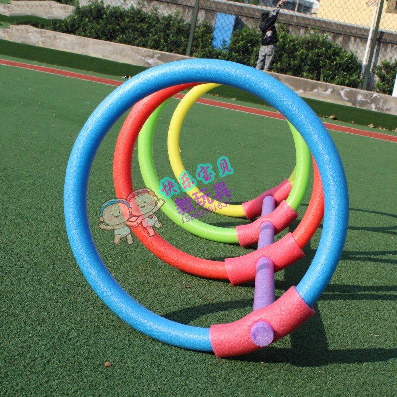 幼儿园体智能实心泡沫棒 海绵棒环 游泳棒 面条棍 亲子户外玩具