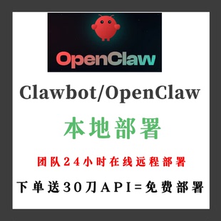 Clawbot 本地部署 OpenClaw代部署 智能体Moltbot远程部署送API