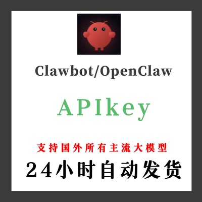 Clawbot APIkey 中转发额度 OpenClaw tokens支持国外所有大模型