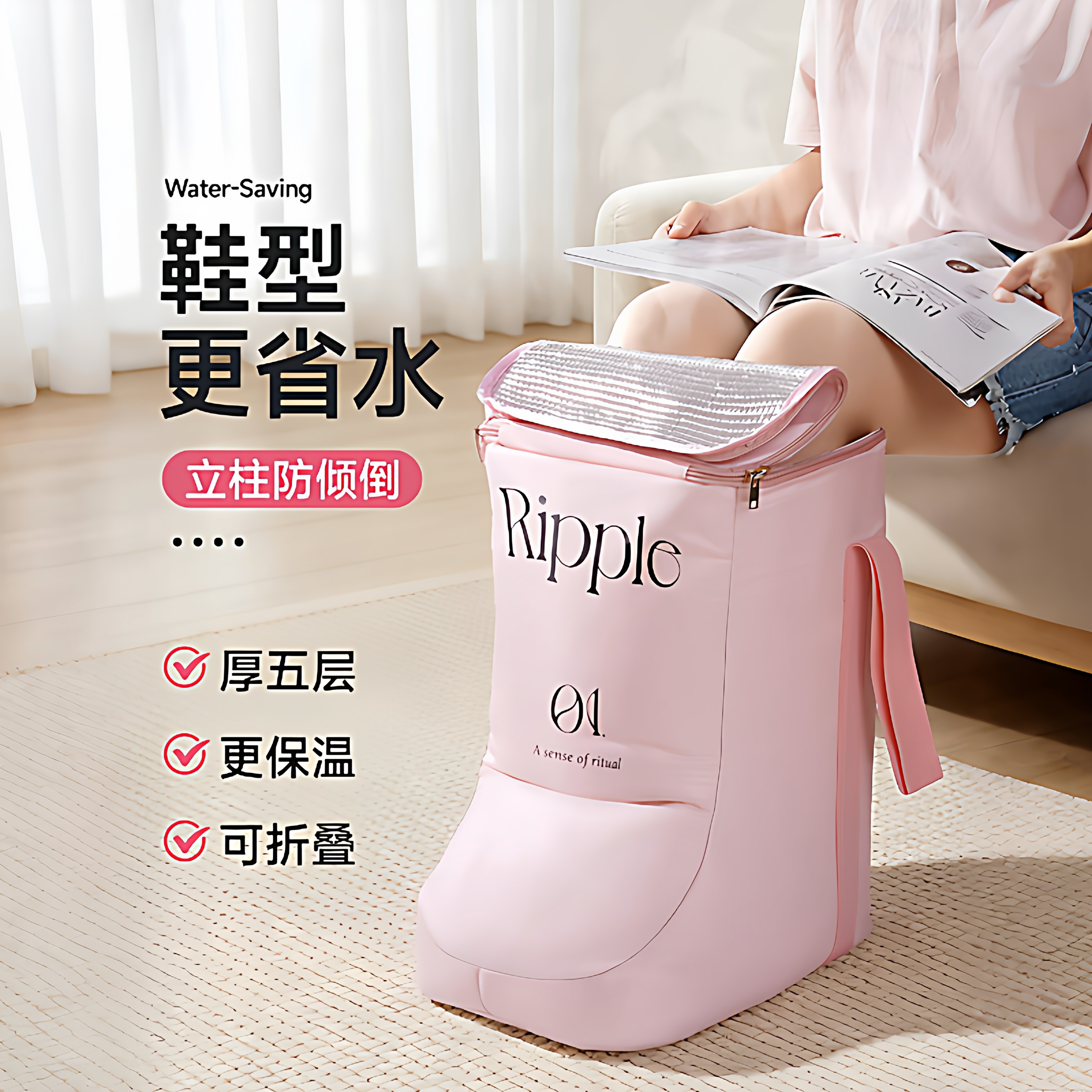 折叠泡脚桶家用过小腿保温便携式洗脚盆足浴神器宿舍泡脚浸脚袋子,家庭/个人清洁工具,足浴盆/足浴桶,淘宝优惠券,粉丝福利购,淘宝优惠卷