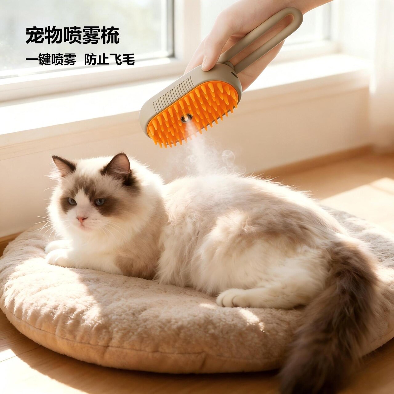猫梳子狗狗排梳电动喷雾按摩梳猫咪长毛开结去浮毛神器宠物适用梳图片