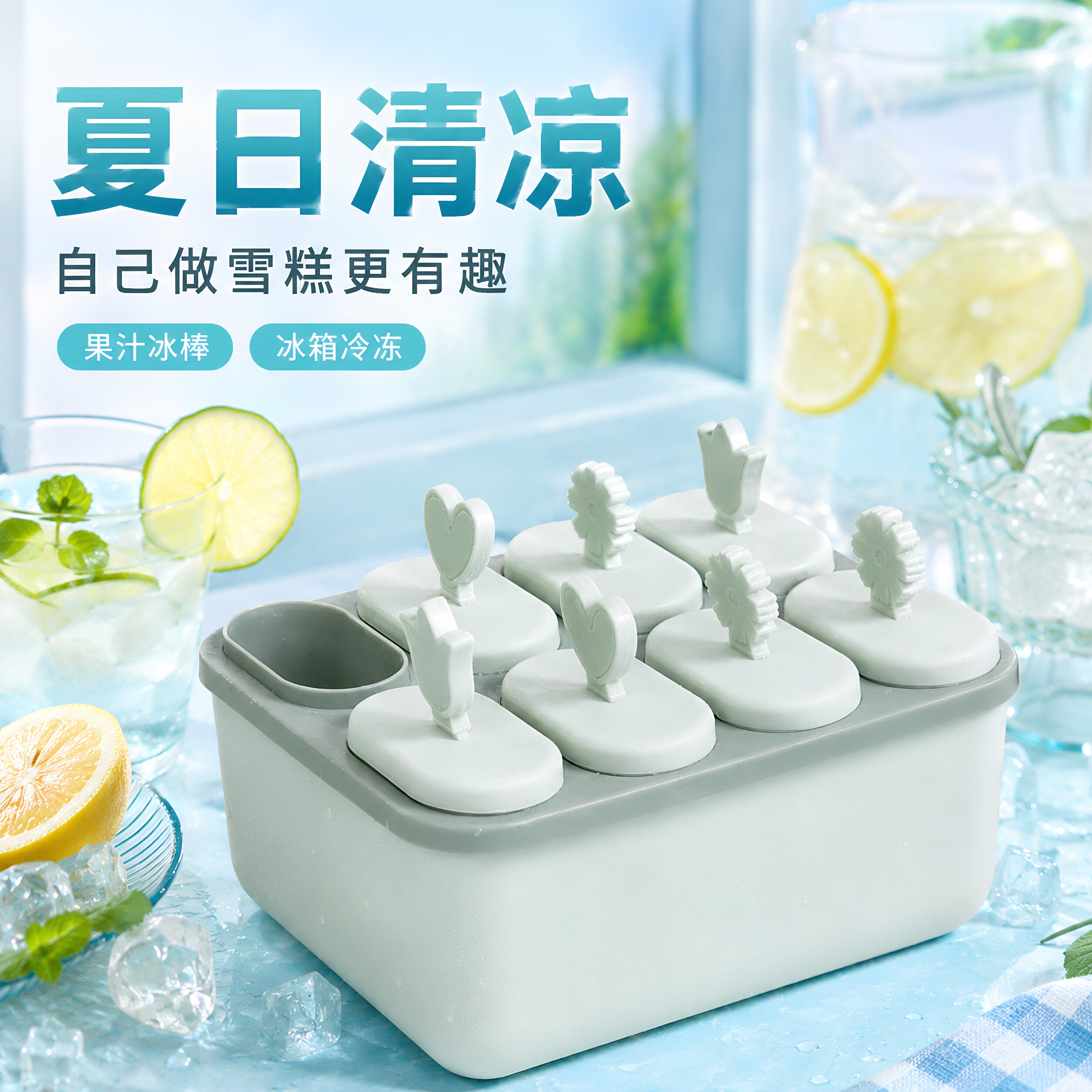 雪糕冰淇淋模具家用自制做冰棍的冰激凌模型儿童冷冻专用奶酪棒