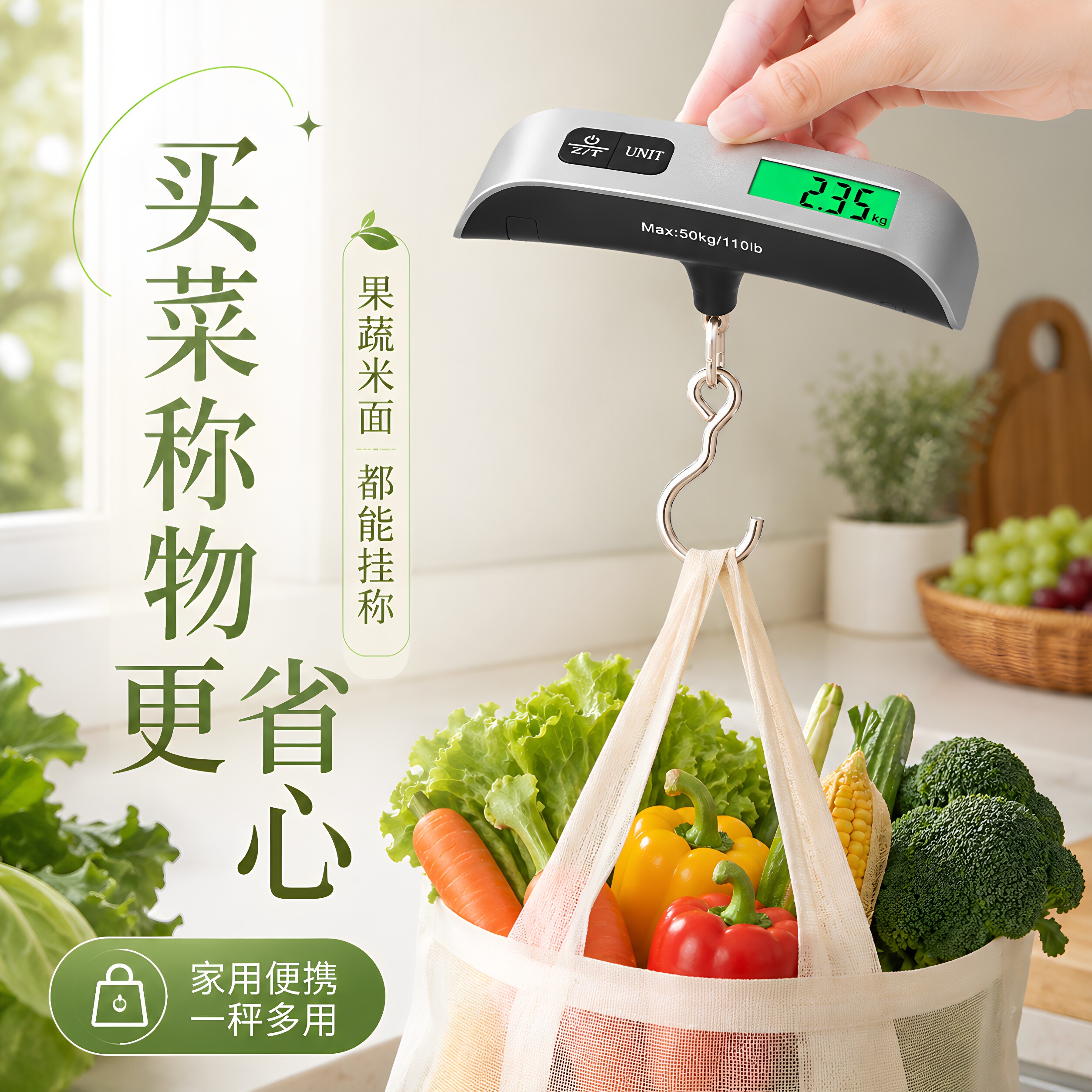 高精度迷你便携手提电子秤
